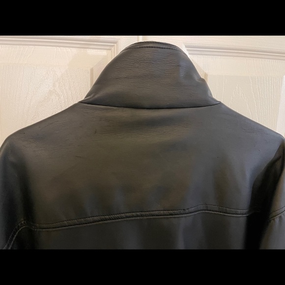 Check-In Men’s Black Vegan Leather Jacket - Picture 11 of 12